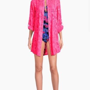 Lilly Pulitzer Natalie Easy Cover-Up Shirt medium